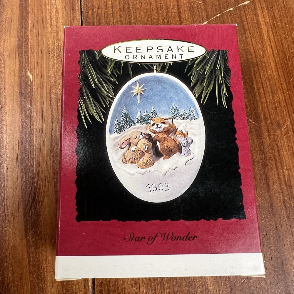 Vintage 1993 Hallmark Keepsake Star of Wonder Christmas Ornament Animals